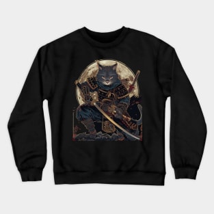 Cat Ninja Stealth Whiskered Guardian Crewneck Sweatshirt